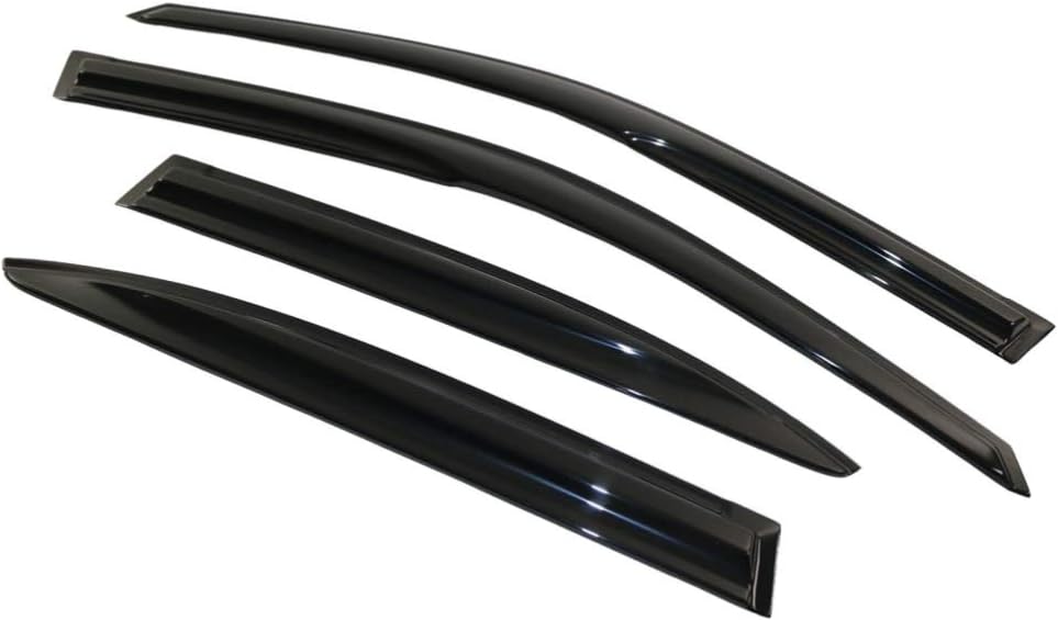 Tape On Window Visors Fits for 2001-2005 Honda Civic Sedan 4-Door, Side Auto Window Wind Deflectors, Ventshade, Rain Guards for Cars/Trucks