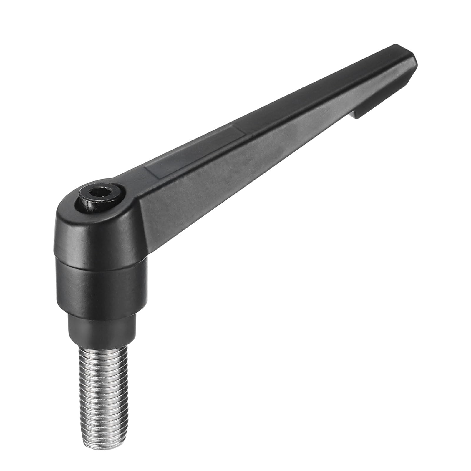 uxcell Adjustable Clamping Lever Handle M16 x 40mm Metric 304 Stainless Steel Male Threaded Stud Hand Knobs Push Button Ratchet Rotating Screw Handles Bolts with Locking Lever Black