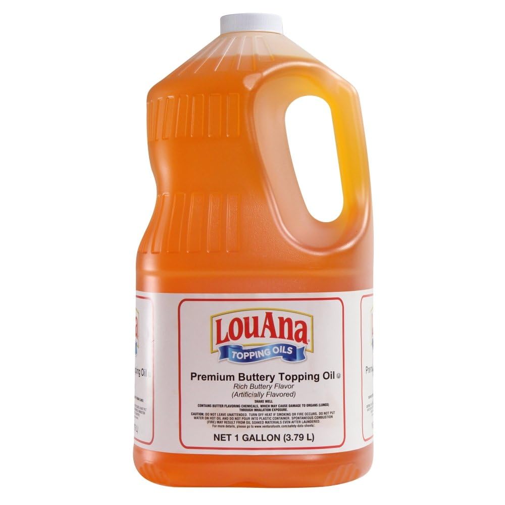 Ventura Foods Premium Buttery Popcorn Topping Oil by LouAna – 128 Fl Oz (Pack of 1), Model WYF078275610455