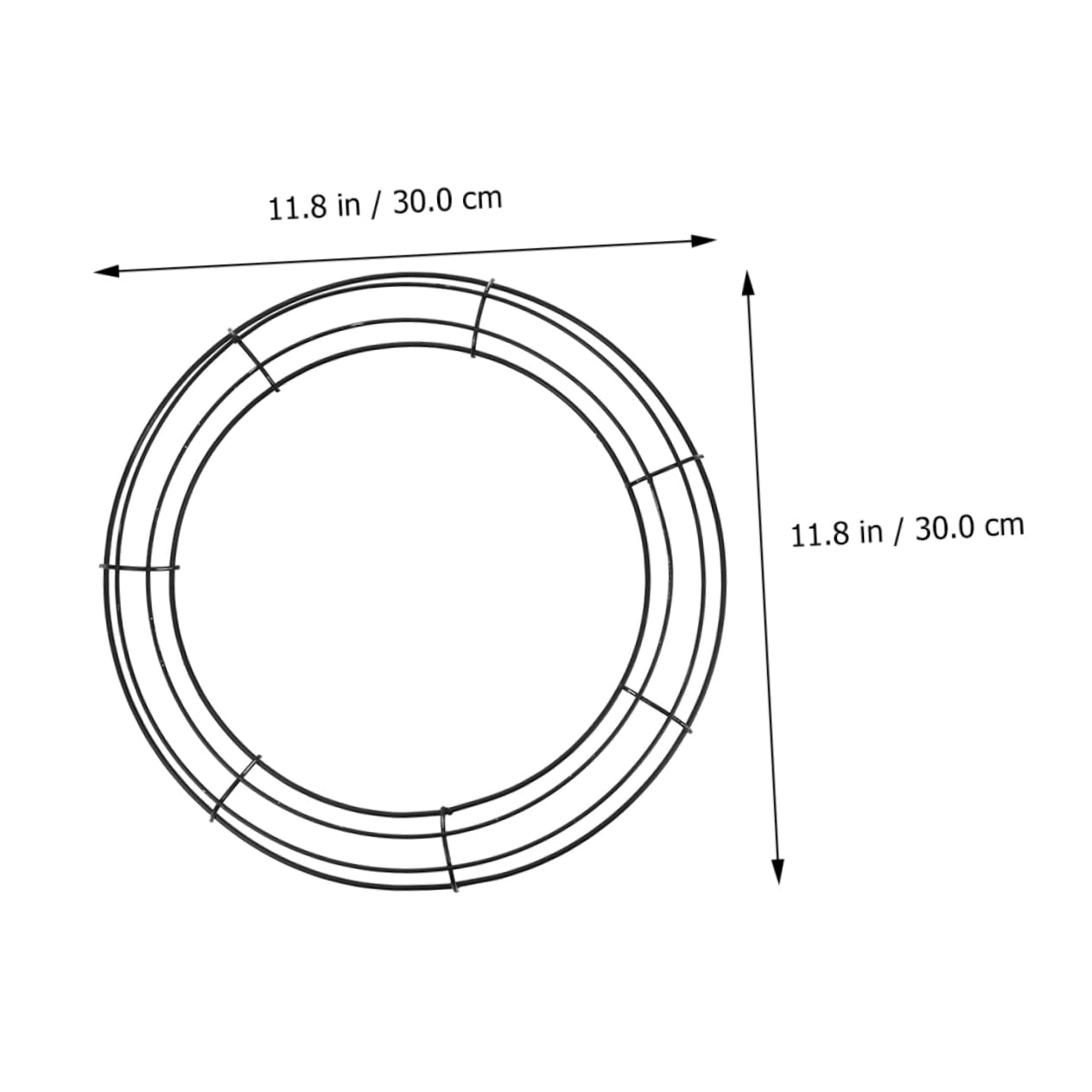 PRETYZOOM 3 Juegos Aro De Guirnalda Aros Artesanales Anillos De Macramé Coronas para Decorar Forma De Alambre para Hacer Coronas Colgador De Decorativo Black Planchar 4 Uds * 3