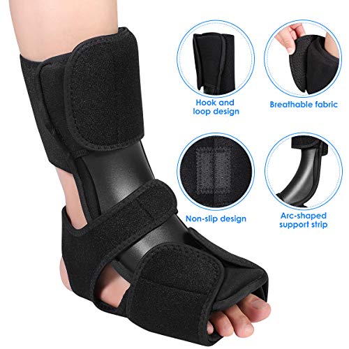 Healifty Plantar Fasciitis Night Splint Foot Support Brace Adjustable Foot Stabilizer Unisex Fits For Right Or Left Foot Ankle Brace #TOP4