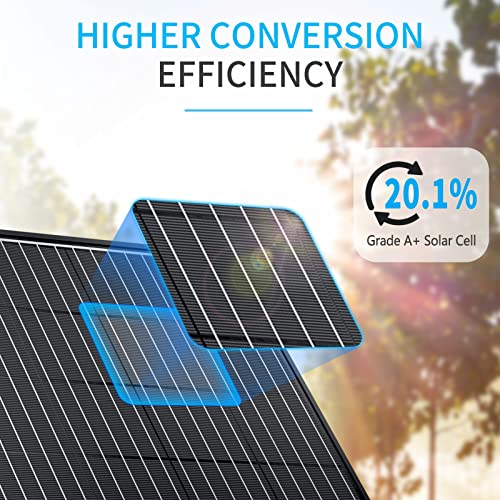 Acopower 200 Watt Solar Panels,High Efficiency Black Pv Module Power 200W Mono Rv Solar Panel For 12 Volt System,Rv Marine Boat Cabin And Other Off Grid System #TOP1