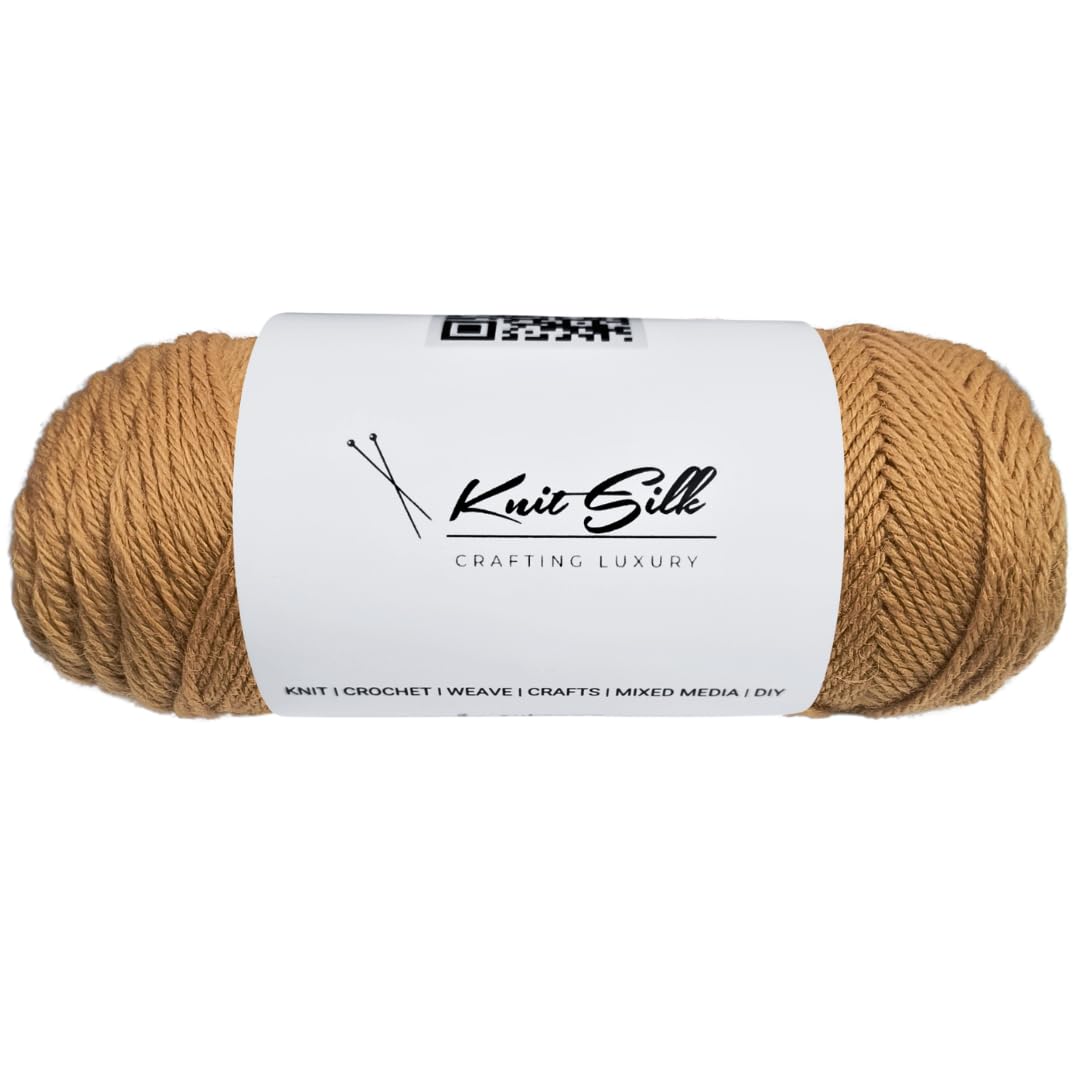 Knitsilk 100% Merino Wool Yarn | 200+ Yards| 100gx2 Count |200 Grams |Handcrafted Material for Knitting, Crocheting & Weaving| Pack of 2