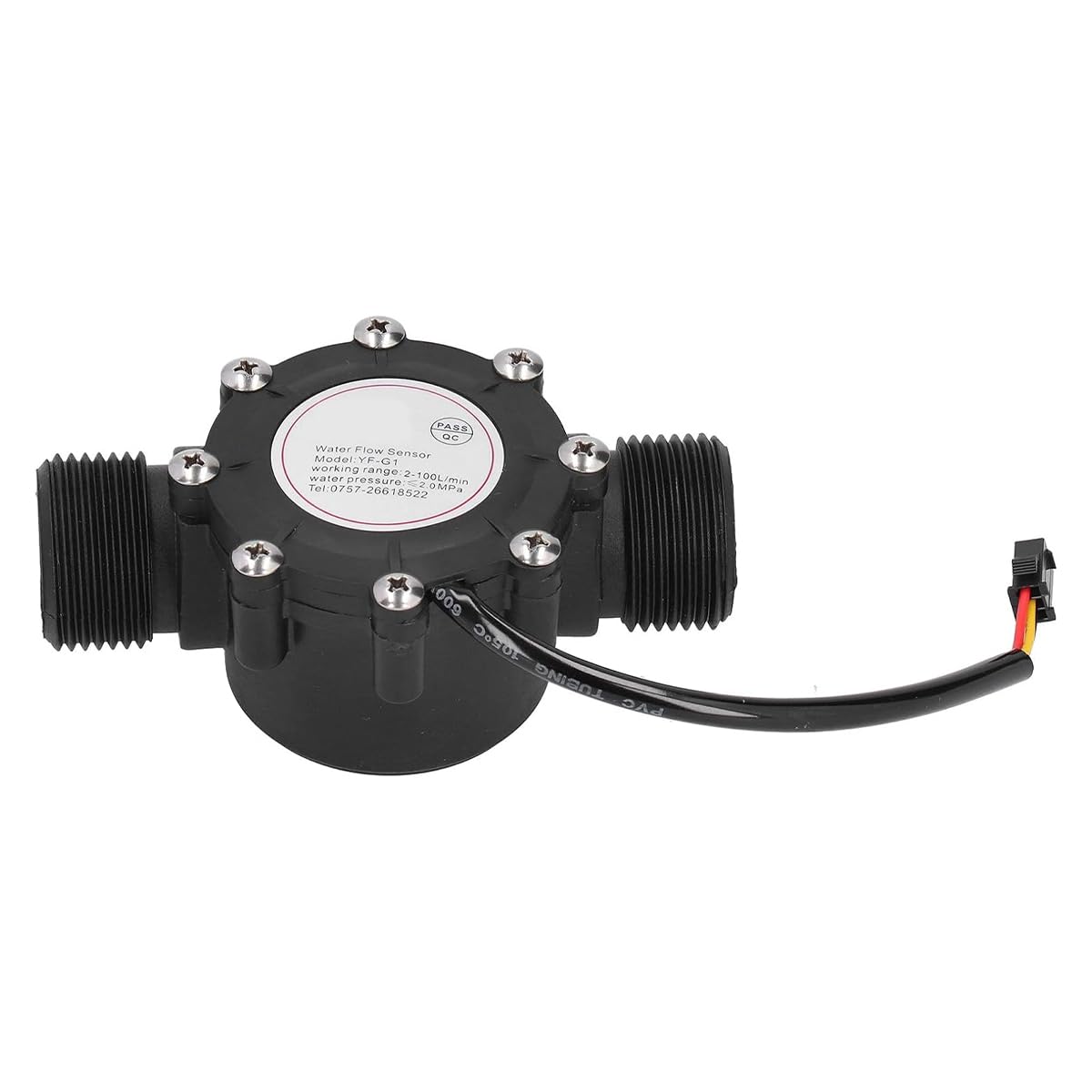 Wasserdurchflusssensor, Flüssigkeitsmessung Hall Meter Flow Meter G 1 Zoll Außengewinde DC3,5-24V 2-100L / Min Für Schwimmbad