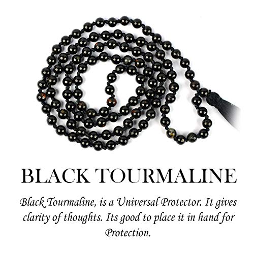 Image of Reiki Crystal Products Natural Reiki Feng-Shui Mala Necklace 6 mm Crystal Stone 108 Bead Jaap Mala for Men and Women