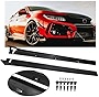 KKoneAuto Side Skrits Extension Compatible with 2016-2020 Honda Civic 4DR Sedan LX EX Si, Type-R Style Side Splitters Rocker Panel Body Kit, Pair