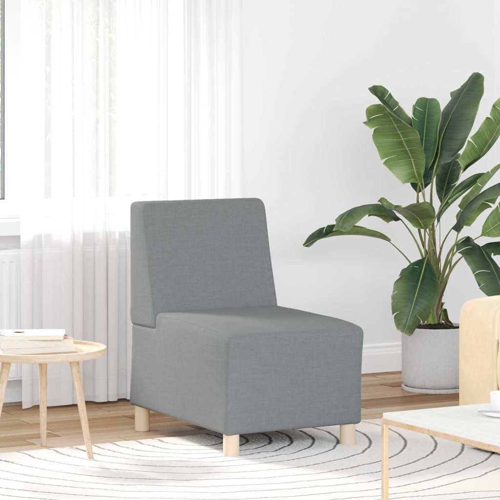 Juego de 2 sofás modulares de 2 plazas, tela gris claro, flexible, cómodo, duradero, para sala de estar, habitación de invitados, oficina, diseño moderno, fácil montaje, 55 x 74 x 82 cm