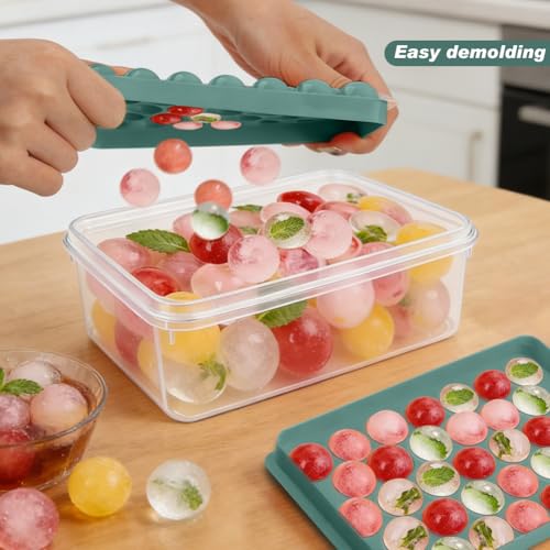 Bandejas para cubitos de hielo apilables con tapa y pinzas miniatura 6