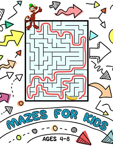 Mazes for Kids: Activity Book for Ages 4-8
