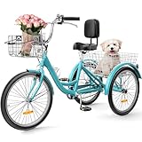 Single-Speed Setup: Enjoy a stable and easy-to-operate ride with our 24 & 26 Inch 3 wheel bikes (24-inch model is for rider height of 4'7" to 5'6", and the 26-inch is for height of 5'4" to 6'2"); It's low-maintenance and highly durable, ideal for eve...