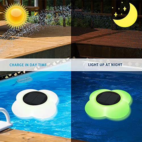 2023 New Floating Pool Lights Swimming Pool Water Float Lamp Outdoor Greensward Yard Colorful Led Solar Floating Lamp Night Light Party Decor For Swimming Pool Beach Garden Backyard Lawn Pathwa #TOP2