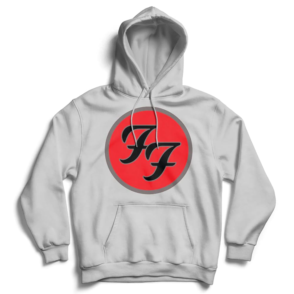Foo Fighters Men's FF Logo Hoodie Grey
