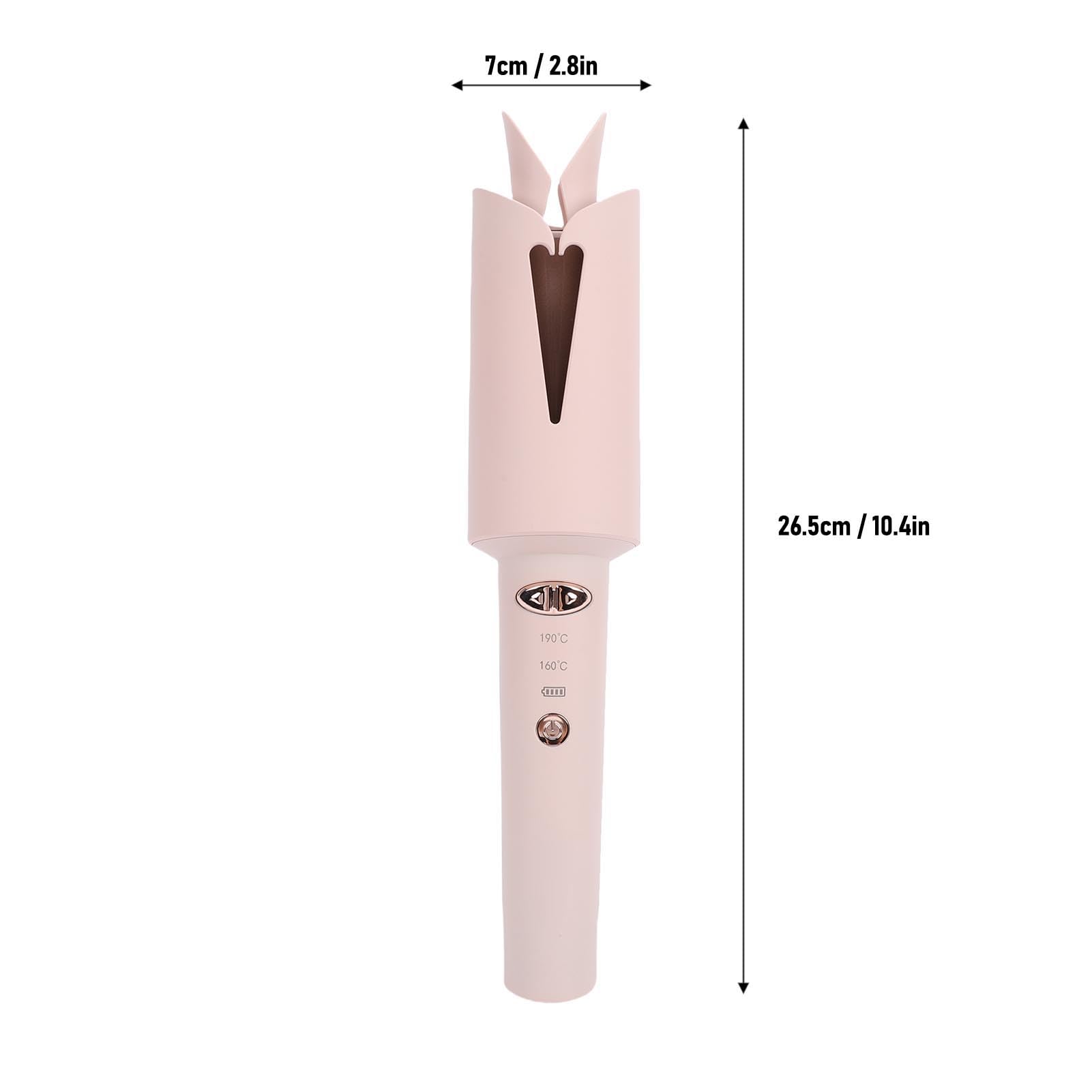 TARSHYRY Ferro Arricciacapelli Automatico Bacchetta Arricciacapelli Automatica Bacchetta con 2 Modalità di Temperatura 160℃ 190℃ Tipo C Batteria Ricaricabile USB 5000mAh