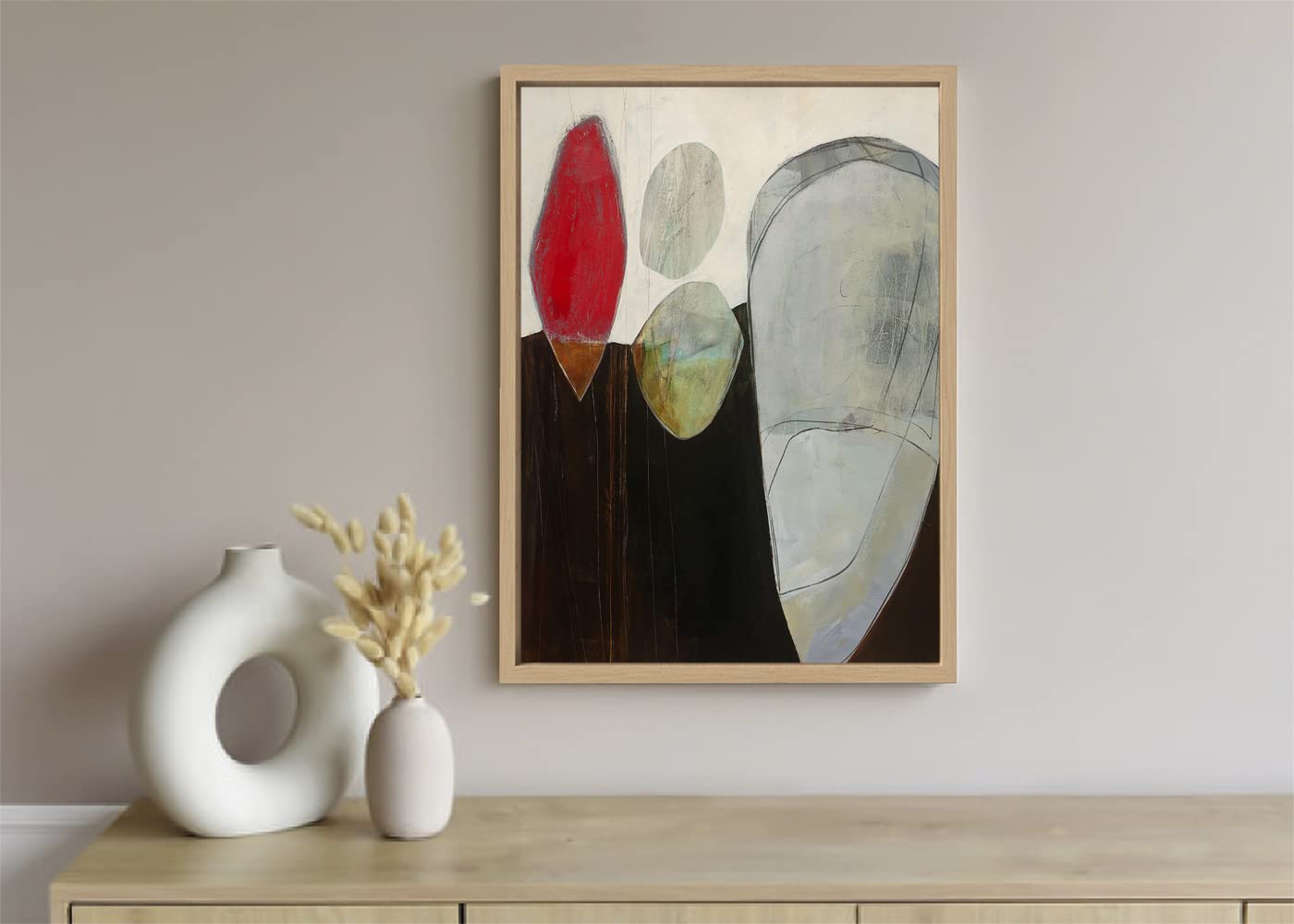 VERRE ART Printed Framed Canvas Painting for Home Decor Office Wall Studio Wall Living Room Decoration (10x14inch Wooden Floater) - Submerge #3