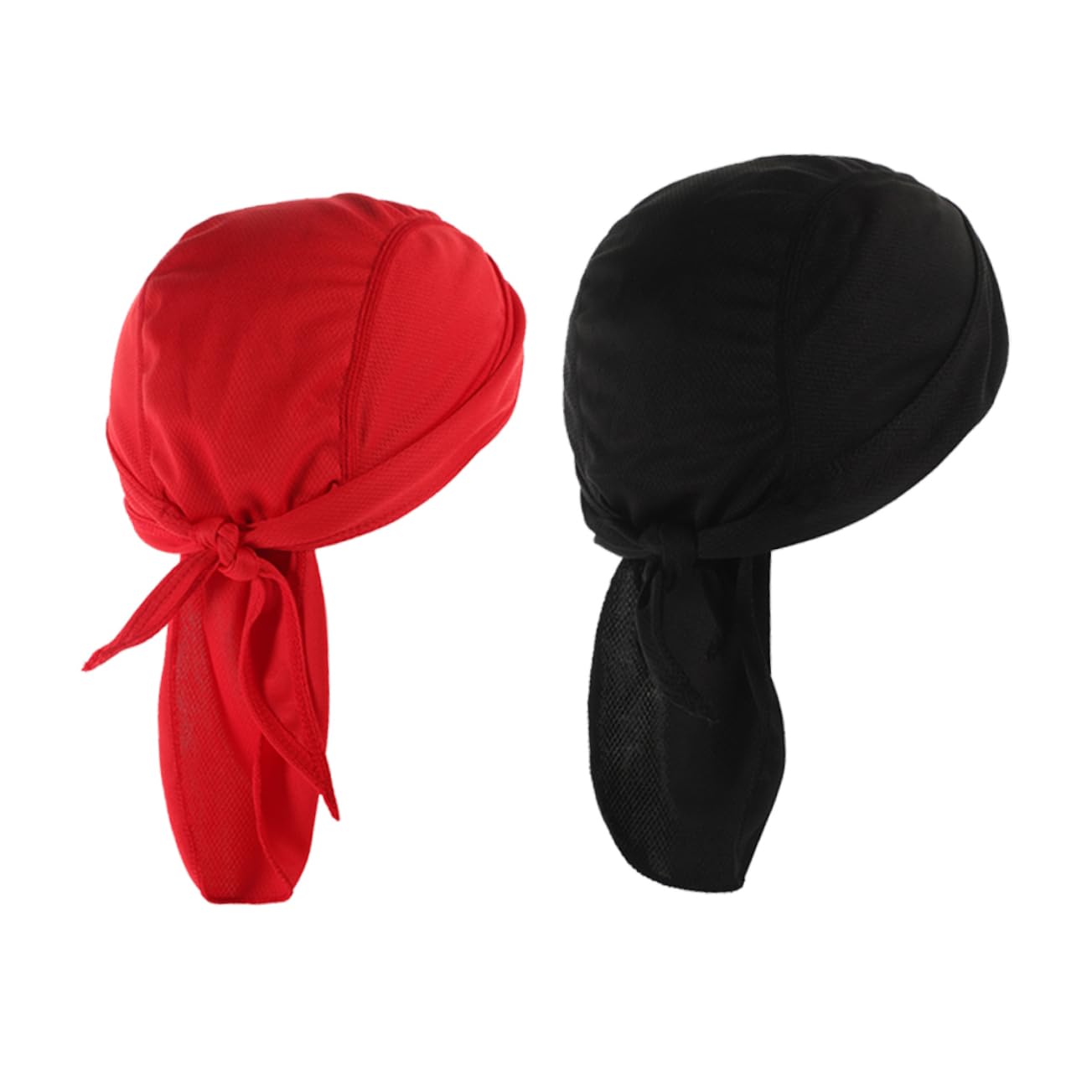 VANZACK 2Pcs Breathable Pirate Caps for Men and Women Sun Protection Wide Strap Bandana Turbans Lightweight and Soft Headwraps for Outdoor Activities