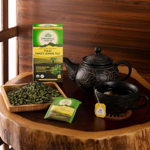 Image of Organic India Tulsi Sweet Lemon 25 Tea Bags (Pack of 3)