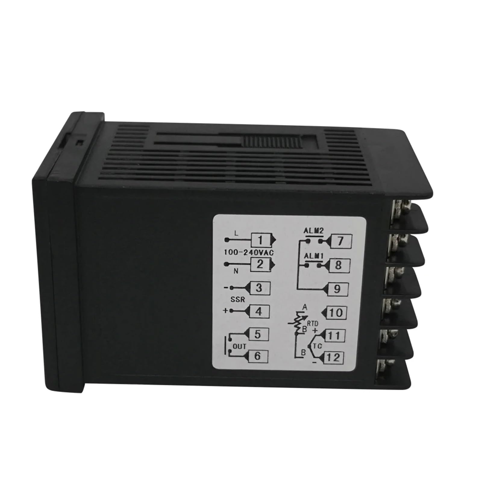 Controlador de temperatura digital Pid Temperatura máxima de ajuste 1372 grados Celsius + disipador de calor + termopar K 2M + SSR máx. 40 A(HD401)