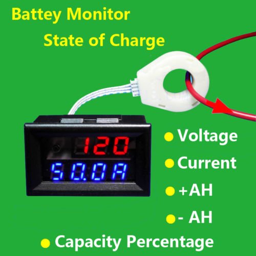 AiLi Battery Monitor DC 300 V 100 A 200 A 400 A Voltmeter Ammeter