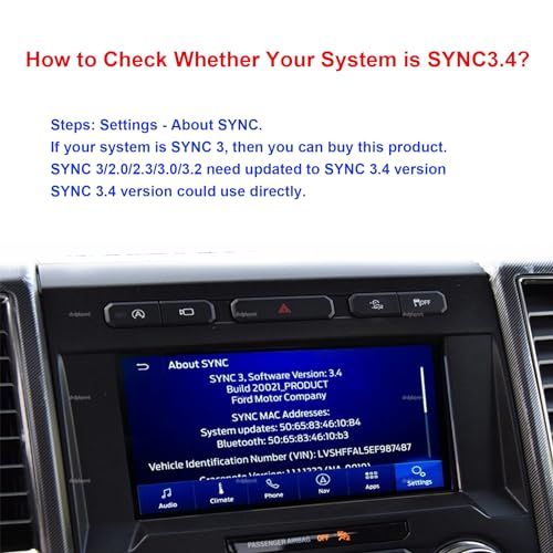 Carplay USB Interface Hub, USB+Type-C Module Fit for Ford Lincoln SYNC 3 Version 3.4 Fast Charging Stable Transmission, Dual Port Fit for Apple Carplay Android Replace HC3Z-19A387-B-G