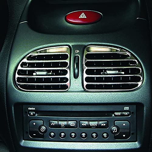 Grilles chromées d'aérateurs Peugeot 206 pour remplacer des sorties de ventilation cassées - 3