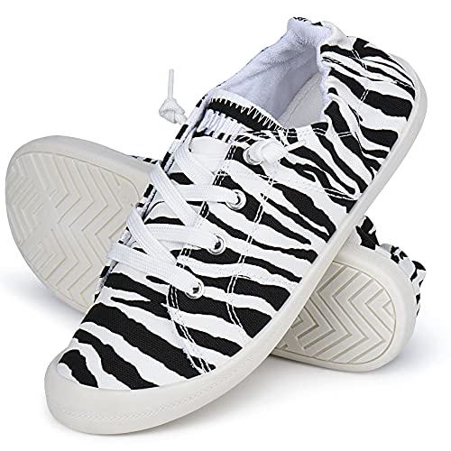 Womens Canvas Sneakers Casual Shoes Low Tops Slip Ons Classic Comfortable Tennis Walking Shoes4