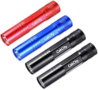 4 Pack LED Pocket Torch Ultra Bright IP44 Outdoor Waterproof Black Portable Small Flashlight with Aluminum Alloy and Keyring for Camping Walking Hiking Climbing etc