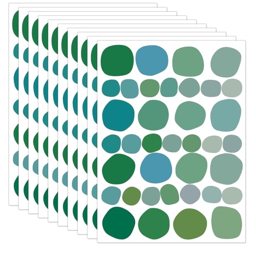 10 hojas de calcomanías de pared de puntos coloridos extraíbles de PVC para dormitorio de niños, aula, guardería, decoración de pared