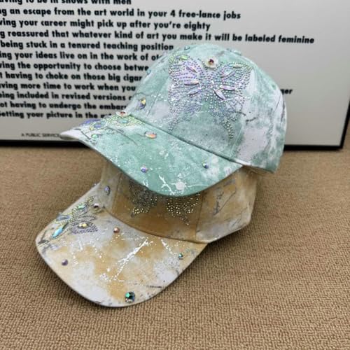 Gorra beisbolera para mujer con diseño tie-dye y strass miniatura 2