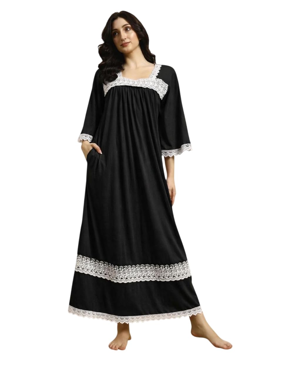 Women’s Cotton Hosiery Nightgown| Lightweight & Comfortable-picture-22