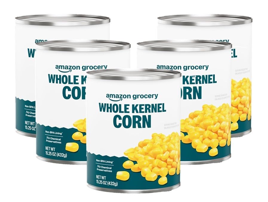 Canned Whole Kernel Corn, 15.25 Oz (Pack of 5)