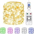 Fairy Lights 66 ft 200 LED USB Twinkle String Lights Plug in Silver Wire Lights with Remote and Timer 8 Modes Outdoor Waterproof Starry Lights DIY Party Wedding Christmas Decoration?Warm White?