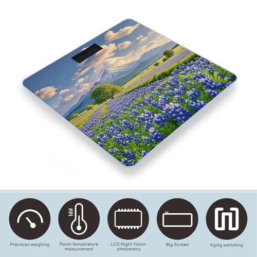 Báscula de baño digital con vidrio templado y pantalla LED miniatura 3