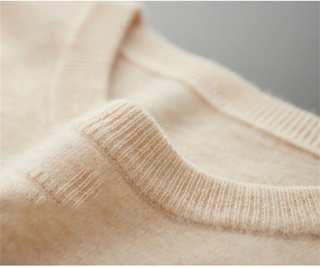 Męski sweter okrągły dekolt sweter cienki jednolity kolor slim fit casual sweter z długim rękawem