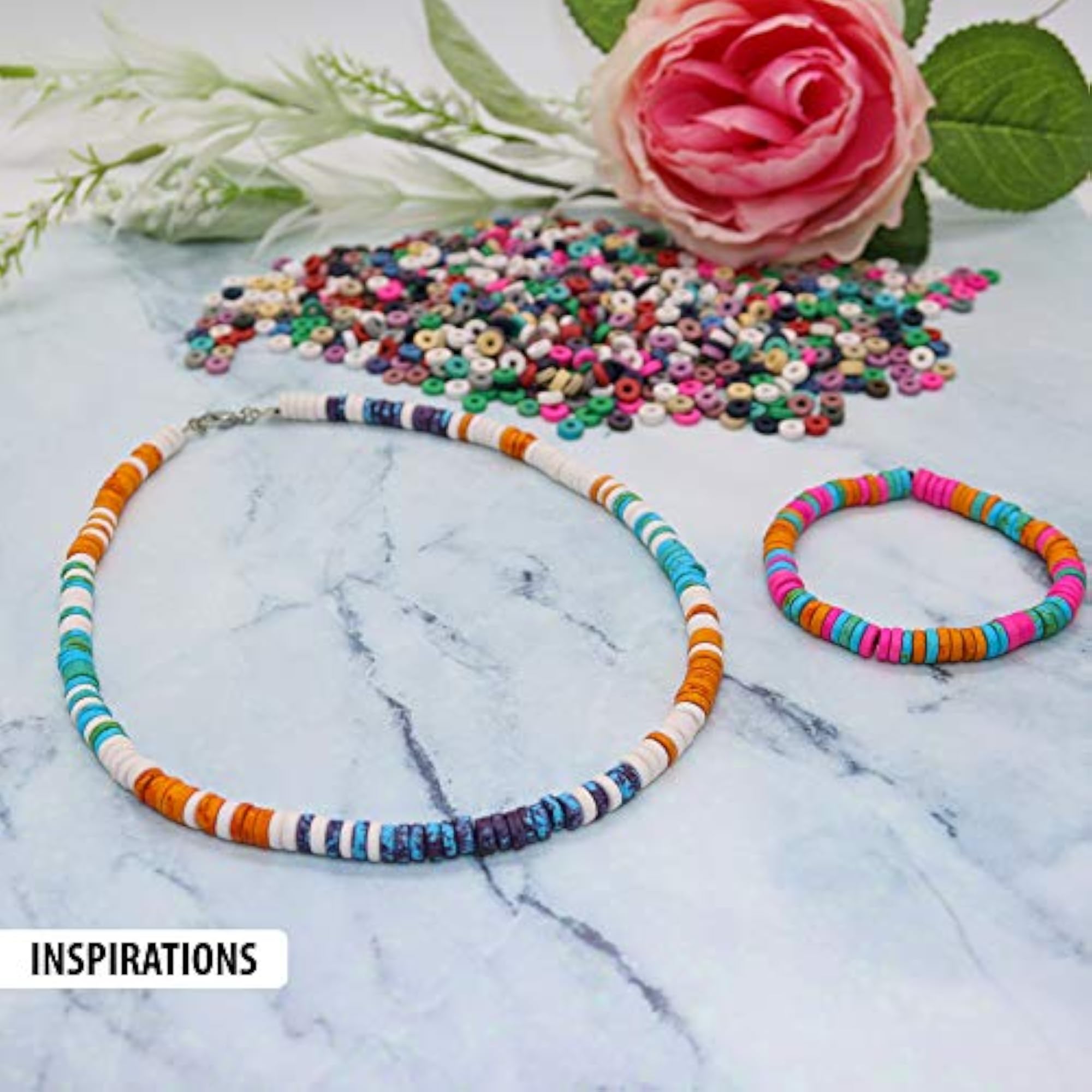 2500 Heishi Clay Beads for Jewellery Making