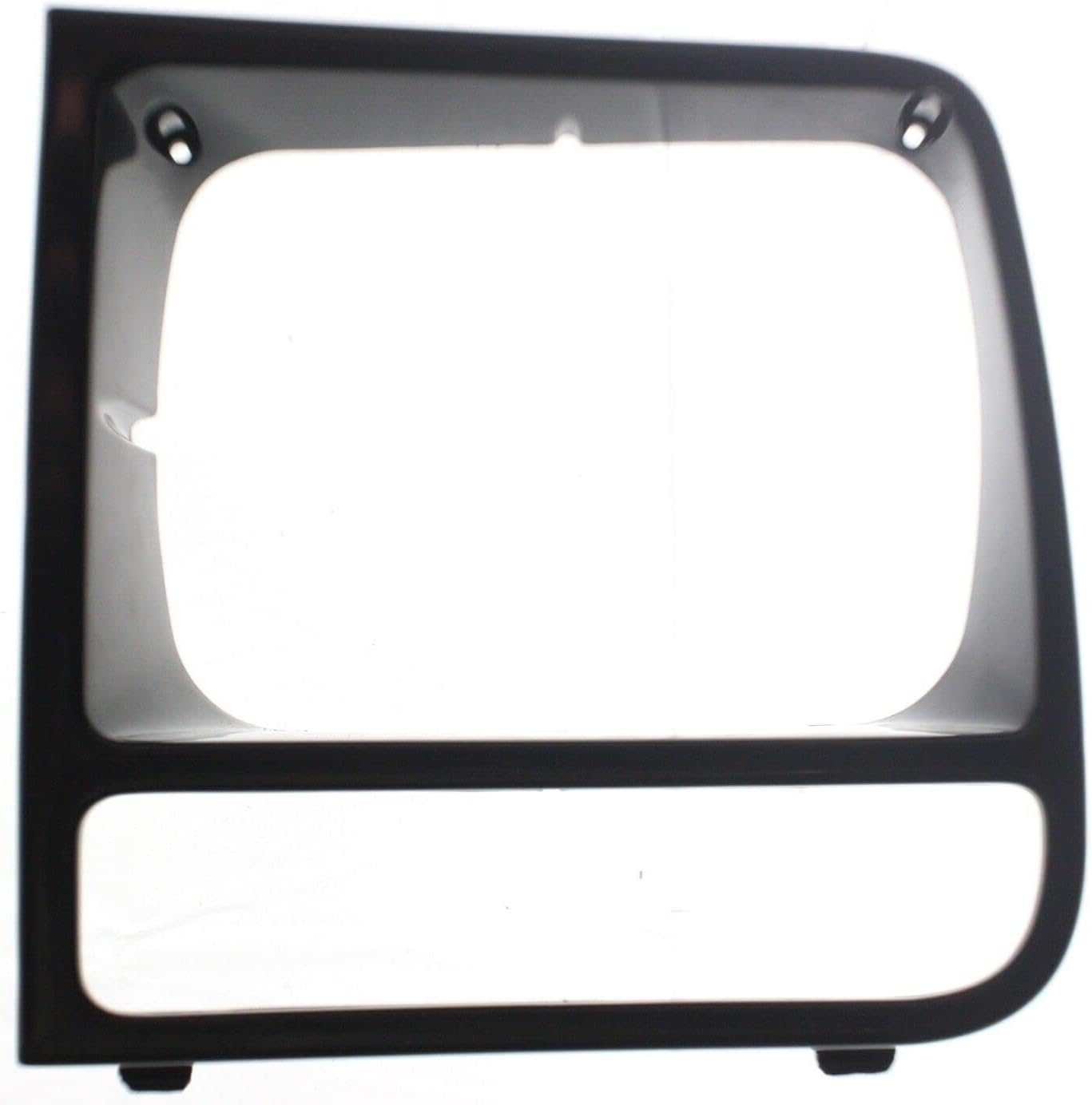 DAT AUTO PARTS Front Left Driver & Right Passenger Side Head Light Door Grille Bezel Pair Replacement For 1997-2001 Jeep Cherokee Gloss Black Smooth Grill CH2512156 CH2513156