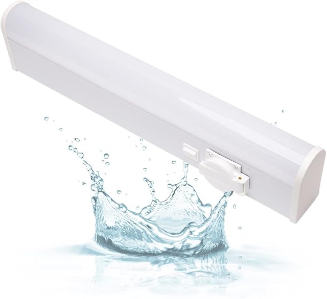 IMVSINCERE LED Bathroom Mirror Lamps 6W Shaver Light Wall Light for Bathroom IP44 4500K Neutral White 1000LM White with Shaver Socket and Switch 41CM