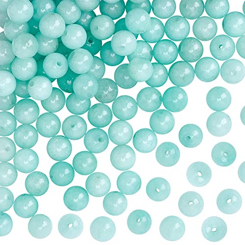 OLYCRAFT About 122~128Pcs 6mm Malaysia Jade Beads Smooth Dyed Gemstone Loose Beads Round Gemstone Bead Strands for Jewelry Making