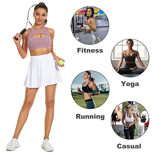 Image of Betaven Push up Sports Bra for Women Sexy Hollow Crop Tops with Removable Cups Workout Fitness Yoga Bra Medium Support