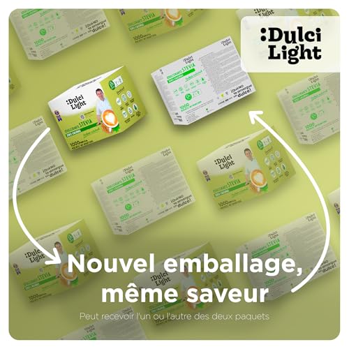 Édulcorant Stevia Zero Calorie en 1000 Buchettes de 1g Dulcilight
