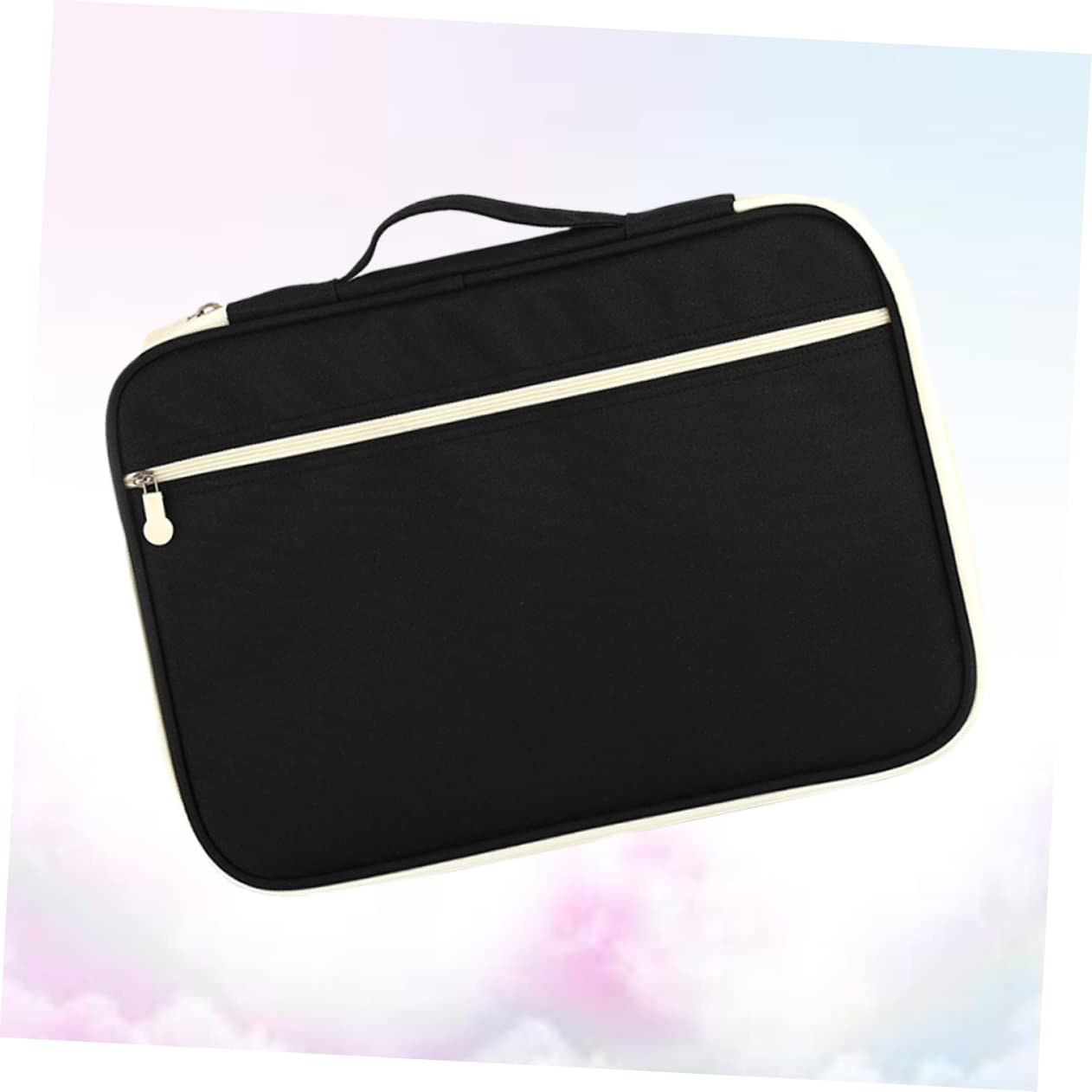 Borsa Portadocumenti A4 Cerniera, Oxford Nero, Organizer
