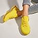 LUCKY STEP Women Air Cushion Fashion Sneakers Breathable Casual Comfortable Lightweight Walking Shoes (Yellow,6B(M) US)