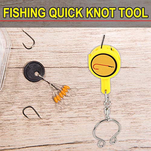 Agulhas de pesca para pesca com nó rápido para cortador de unhas, dispositivo de pesca (amarelo)