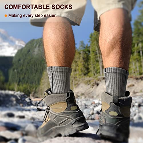 Image of BULLIANT Compression Socks for Men 6Pairs, Athletic Crew Socks Cushioned For Men Sports Running-Arch Support(6Pairs,Shoes Size:Men 11-13)