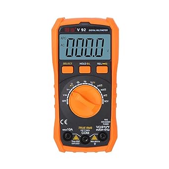 VAR TECH Digital multimeter Auto ranging V 92 True RMS, 6000 Counts, 600 V AC DC 10 A AC DC, Resistance Frequency Continuity Capacitance Temperature tests with NCV and Overload protection