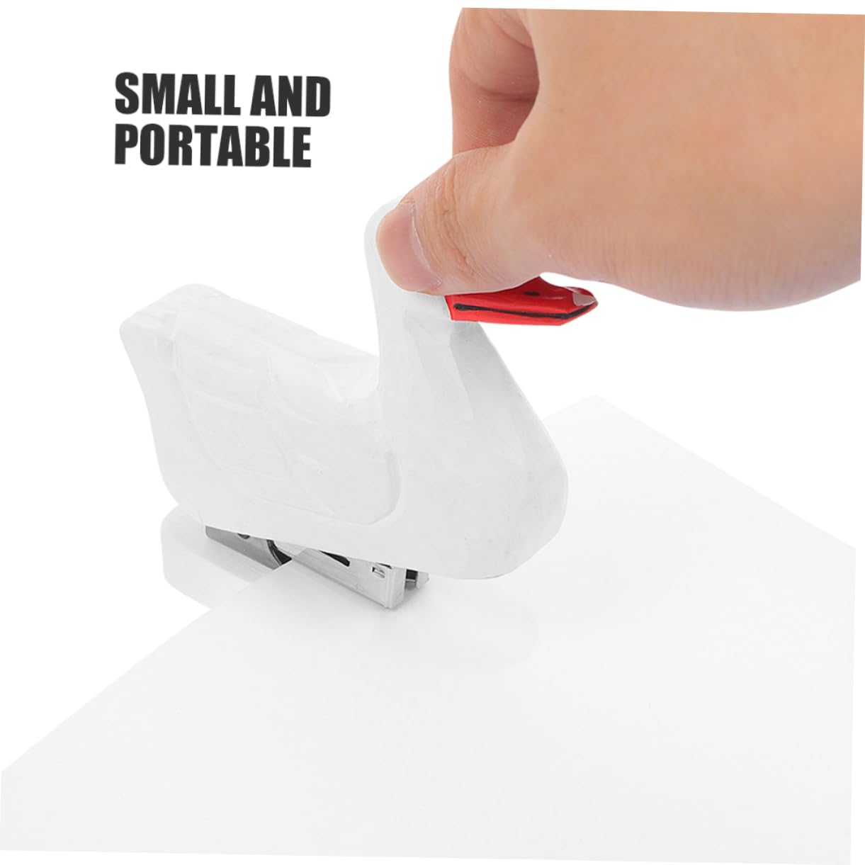 8pièces Agrafeuse Animal De Flamant Oie Blanche Fournitures De Bureau Créatives Pour École Et Bureau Originales