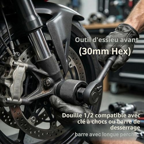 YZYUN Douille pour écrou ducati roue arriere | Compatible avec Multistrada 950 / V4 / 1200 Enduro / 1260 Enduro, Monster 821, Panigale 899/959, Desert X (30mm/36mm) – vue 3