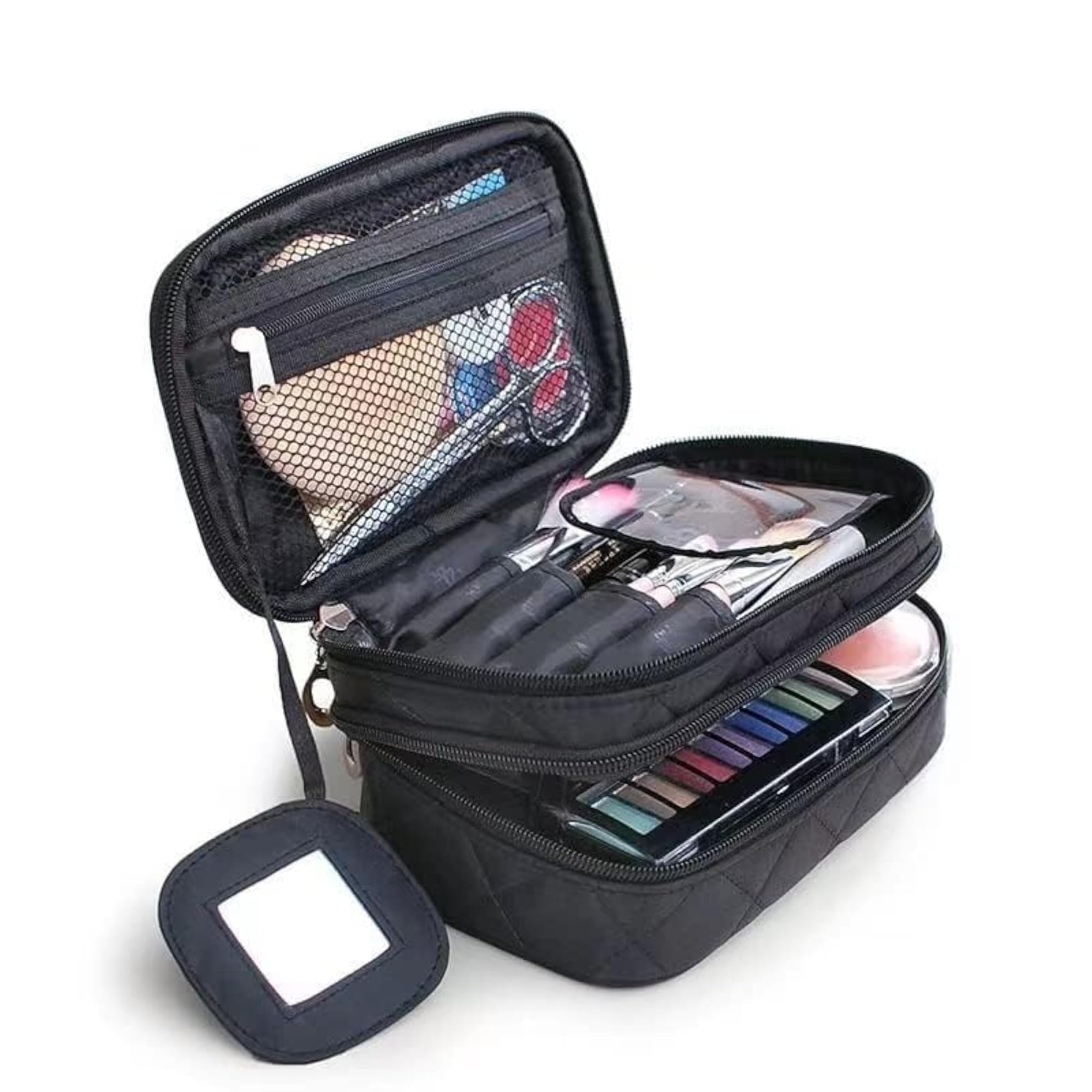 Travel Cosmetic Organizer, Compact & Stylish Makeup Bag
