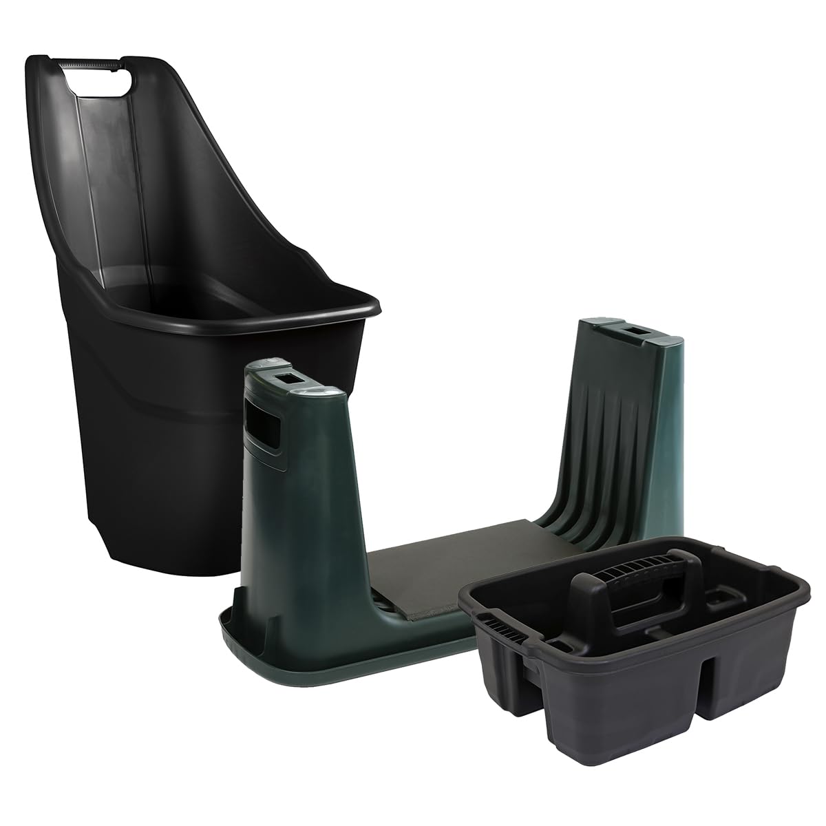 CHARLES BENTLEY Caddy, Kneeler, Trolley, Strata/Ward, Garden Tidy Bundle, Set of 3, Outdoor, Heavy-duty, Hard-wearing, Practical, Multi Use Features, Garden Tidy, Handle, Stool, Roller (85x60x47cm)