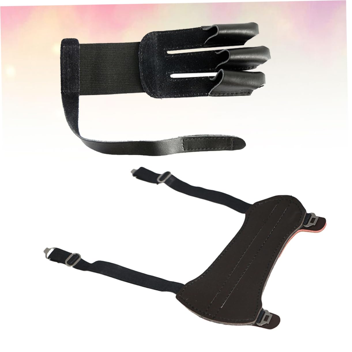 Outanaya 3-Finger Glove Set Accessories Gear Glove Arm Protector for Arrow Shooting