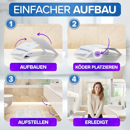 Patronus Silberfischfalle [9X] Monitoring-Klebefalle mit giftfreiem Köder – Ansicht 6
